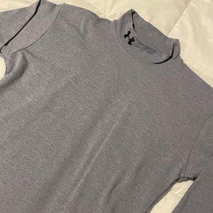 Mens Under Armour Cold Gear Compression Mock Neck Long Sleeve Large L Tee